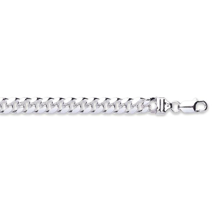 Silver 8.4mm Dome Cuban Link Bracelet