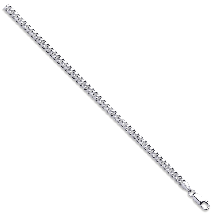 Silver 4.9mm Dome Cuban Link Bracelet