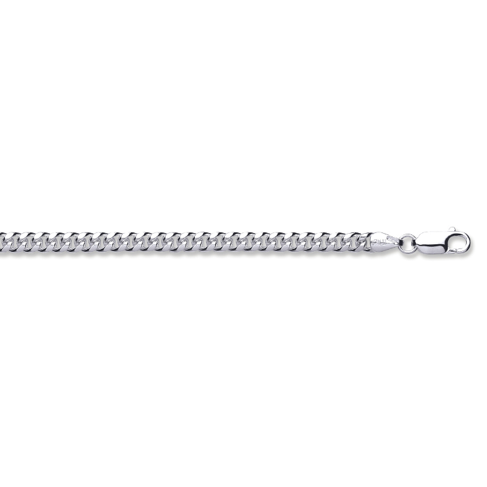 Silver 4.9mm Dome Cuban Link Bracelet