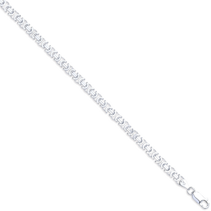 Silver 5mm Flat Byzantine Chain