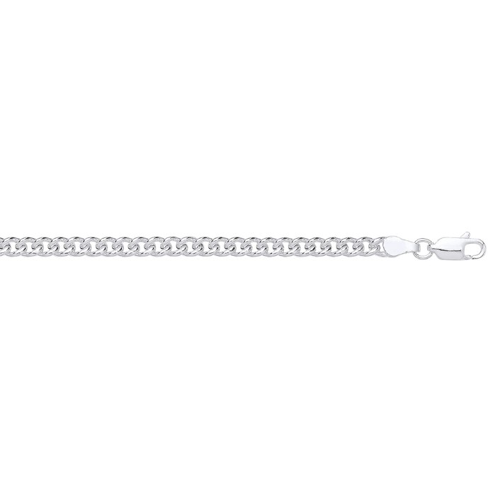 Silver 3.8mm Hollow Curb Chain