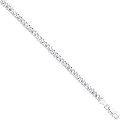 Silver 3.8mm Hollow Curb Chain