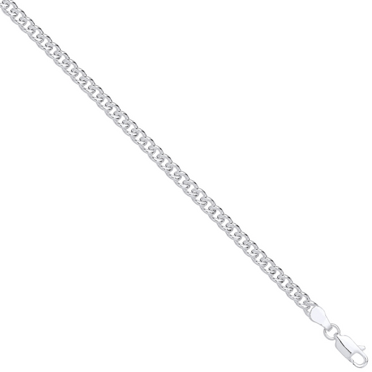 Silver 3.8mm Hollow Curb Chain