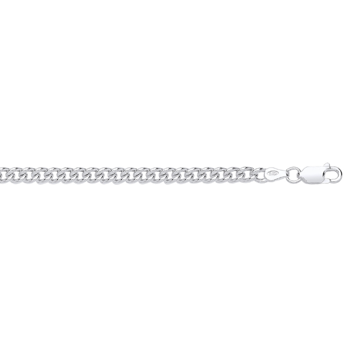 Silver 4.5mm Hollow Curb Chain