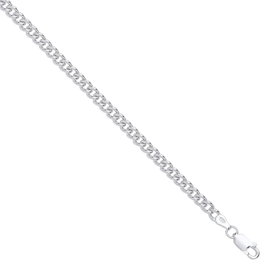 Silver 4.5mm Hollow Curb Chain